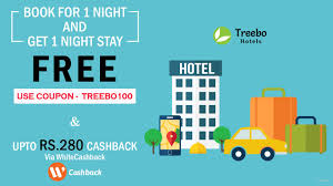 Treebohotels Book For 1 Night And Get 1 Night Stay Free Use Coupon Code Treebo100 Ang Get Upto Rs 280 Cashback Via Whit Stay The Night Free Hotel Cashback