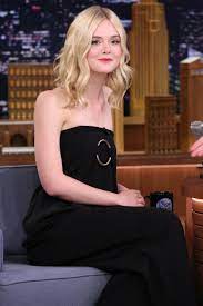 Elle Fanning Elle Fanning Black Strapless Jumpsuit Hair Styles 2017