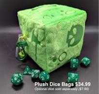 Gelatinous Cube Plush Dice Bag, DnD, Pathfinder, RPG.