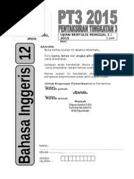 Muka Depan Kertas Soalan Bahasa Inggeris Pdf