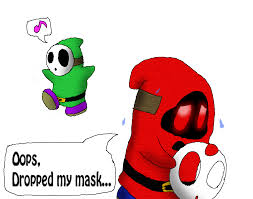Und weil sie vielleicht unter der maske unterschiedlich aussehen, und mario die. Shy Guy Dropped His Mask By Rotommowtom On Deviantart