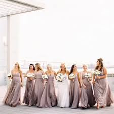 Bridesmaids In Wisteria Inesse Dresses By Jenny Yoo Wisteria Bridesmaid Dresses Bridesmaids Dress Inspiration Bridesmaid Dresses