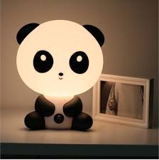 Just Press Its Belly Button And This Charming Panda Lamp Will Lighten Up The Room With A Soft Glow And Put A Smile Unique Night Lights Kids Lamps Panda Nursery
