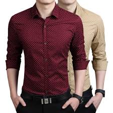 100 Cotton Fashion Brand Dress Shirts Men Casual Print Camisas Slim Fit Social Chemises Plus Siz Mens Shirt Dress Business Casual Shirts Casual Shirts For Men