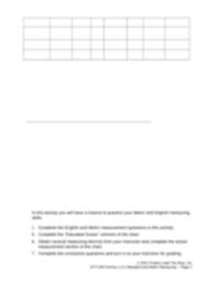 The Chart Below Shows The Units Of The Metric System Meters