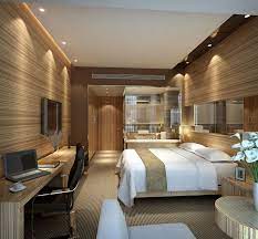 Symmetry plays a major role in hotel rooms. Modern Hotel Room Interior 3d Scene With Glass Bathroom Desain Interior Interior Set Ruang Keluarga