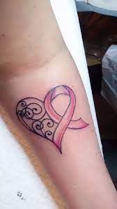 I Think I Would Do A Red Ribbon For Heart Disease And Put Kat S Initials And Dates In The Other Side Cancer Ribbon Tattoos Pink Ribbon Tattoos Ribbon Tattoos
