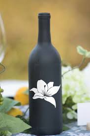 Flower Wine Bottle Decal Bottle Art Hand Painted Wine Bottles Beer Bottle Art I hand painted falling leaves from an autumn tree that was frosted first for background effect. bottle art hand painted wine bottles