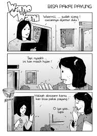 Baju batik menjadi seragam sekolah dan pakaian seragam kantor. Jangan Jadikan Hujan Sebagai Alasan Untuk Tidak Menjemur Pakaian Kan Masih Ada Cara Lain Komik Hujan Payung