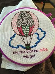 Sewing baskets & pin cushions. Pic Baby Shower Cross Stitch Crossstitch