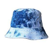 Tie Dyed Cotton Sunhats Blue White Designs Bucket Hats Fishermans Wide Brim Sun Hats Tie Dye Bucket Hat Hats
