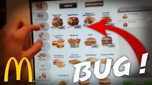 Menu Burger Mcdonald S Moins Cher Bug Borne De Commande Youtube