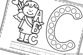 There are tons of great resources for free printable color pages online. C Is For Cupid Dot Marker Coloring Pages Simple Fun For Kids