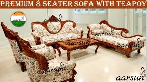 This set is even prettier than the pictures!! Yt172 Top Wood Sofa Set 8 Seater Factory Prices Call 91 8192999135 Aarsun The Craftsmen Youtube