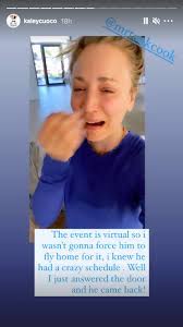 Kaley christine cuoco is an american actress and producer. Golden Globes 2021 Kaley Cuoco S Husband Karl Cook Surprises Her Before The Ceremony 9celebrity
