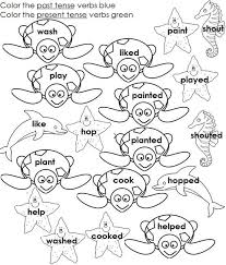 Regular Past Tense Verbs Ed Ending The Coloring Part Will Help The Students Stay Interested Regular Past Tense Verbs Past Tense Inflectional Endings