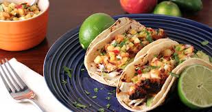 Blackened cod fish tacos with purple cabbage slaw. Blackened Fish Tacos With Carolina Peach Salsa Our State