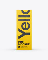 Download Nasal Spray Box Mockup Front View Eye Level Shot In Box Mockups On Yellow Images Object Mockups