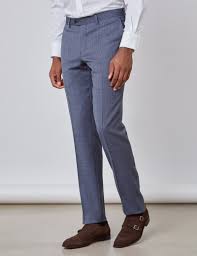 Our mens dress pants slim fit and slim fit casual pants have a tapered leg opening and a modern slimline cut through the hip, thigh. Tonal Plaid 100 Wool Men S Slim Fit Suit Pants In Blue Hawes Curtis Usa