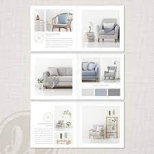 Interior Design Lookbook Template Instant Download Square Magazine Template Portfolio Template Interior Design Portfolio Layout Interior Design School Catalog Design Layout