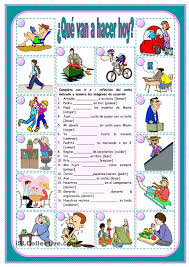 Que Van A Hacer Hoy Ejercicios De Espanol Vocabulario Espanol Verbos En Espanol