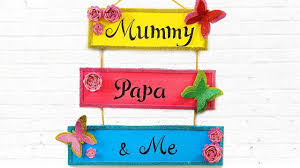 Handmade Crafts For Home Decoration Unique Diy Name Plate From Waste C Christmas Crafts To Make Crafts Diy Crafts