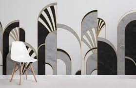 Maybe you would like to learn more about one of these? Black White Gold Art Deco Arches Wallpaper Mural Hovia