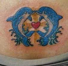 Delphins In Love Tattoo Butterfly Tattoo Tattoos Name Tattoos