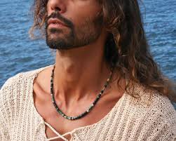 Malachite Heishi Choker Men