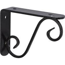 Equerre Decorative Prestige En Acier Epoxy Noir 24 X 29 Cm Decor De Fer Equerre Etagere En Fer Forge