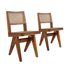 mid century jeanneret side chair set of 2 in 2021 midcentury modern dining chairs chair side chairs