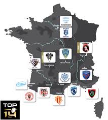 Veuillez choisir votre format d'impression : France Map Of Rugby Top 14 Teams Rugby Top14 Carte De France Rugby Carte Anniversaire