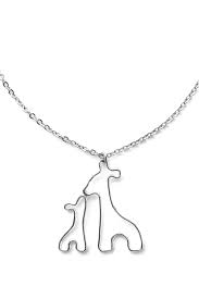 Mom And Baby Giraffe Necklace Personalized Expect Mom Gift Sterling Silver Necklace For New Mom Baby Shower Unique Gifts For A New Mother Mom Jewelry Simple Statement Necklace Unique Gifts For