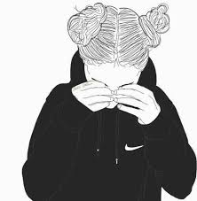 Outlines Dessins De Fille Art Tumblr Dessin Noir Et Blanc