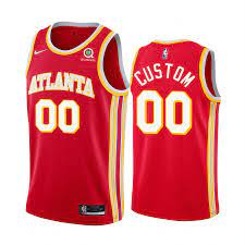 Kids top 2020 2021 atlanta united fc soccer jersey home away g.martinez martinez nagbe barco villalba football uniform shirts. Atlanta Hawks Custom 2021 Icon Edition Swingman Red Jersey