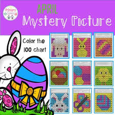 April Spring Mystery Picture Color A 100 Chart 2 Ways