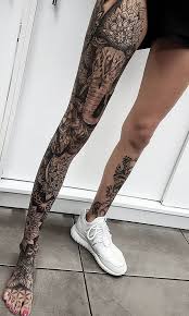 Elephant And Mandala Leg Tattoo 50 Incredible Leg Tattoos Girl Leg Tattoos Full Leg Tattoos Leg Sleeve Tattoo