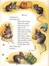 Mice Are Nice By Rose Fyleman Kids Poems Nursery Rhymes Poems Childrens Poems