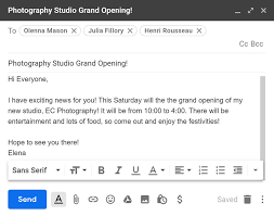Click the text box below the subject text field, then type in your email's body. Gmail Sending Email