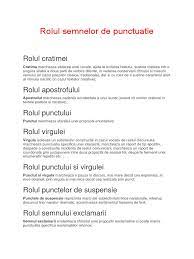 Rolul diferitelor semne de punctuatie de obicei, aceasta cerinta se gaseste la subiectul 1, cerinta 2 si vizeaza explicarea rolului semnelor de ortografie/ punctuatie (cratima, apostroful, respectiv punctul, virgula, punctul si virgula mai departe, veti gasi exact rolul semnelor de punctuatie care se cere … Rolul Semnelor De Punctuatie