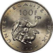 The djibouti franc is the official currency of djibouti and is identified in international money markets by its iso 4217 djf code. Djibouti 100 Francs Km 26 Prices Values Ngc