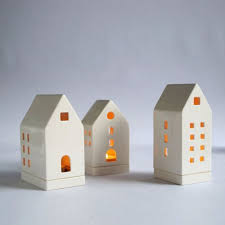 Grouphouseweb1 Jpg 500 500 Ceramic Houses House Candle Holder Tea Lights