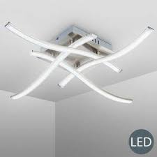 Weitere ideen zu kronleuchter modern, lampen wohnzimmer, wohnzimmer kronleuchter. Led Design Decken Lampe 4 Flammig Decken Leuchte Modern Wohnzimmer Matt Nickel Kaufen