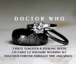 Doctor Who Rings Cz Wedding Ring Sets Doctor Who Wedding Doctor Who Ring