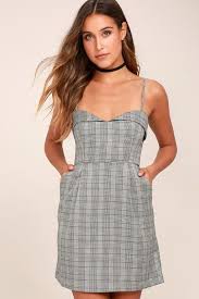 Honor Roll Grey Plaid Dress Gray Plaid Dress Fall Fashion Outfits Casual Fall Dress Outfit