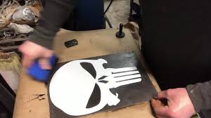 While you don't have to be exact, the more detail you can cut out, the better. How To Cut A Metal Punisher Skull Without Cad Or A Cnc Plasma Table Youtube