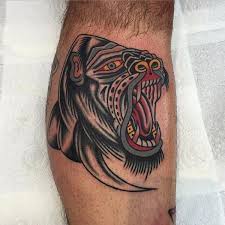 Gorilla vs lion all out animalistic. Waden Old School Gorilla Tattoo Von Cloak And Dagger Tattoo