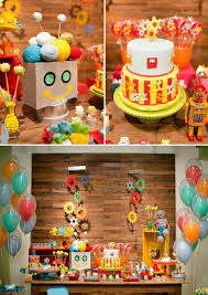 4th Birthday Decoration Ideas For Boy At Home Too Cute Robot Birthday Party Robot Party Boy Birthday Party Themes