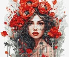 May Iris Cross Stitch Kit, code B7001 Luca-S