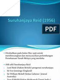 Fungsi suruhanjaya perkhidmatan kehakiman dan perundangan (spkp). Suruhanjaya Reid 1956